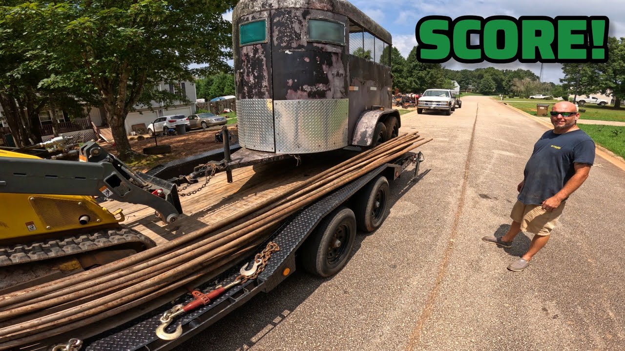 I Got Hired To Remove A Horse Trailer Full Of Scrap Metal! - Day In The Junk Removal Business 