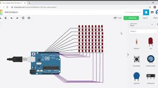 Circuit design in tinkercad