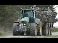 John Deere 8530 out in the field Laying manure w/ Samson PG25 Manure Barrel | Danish Agriculture