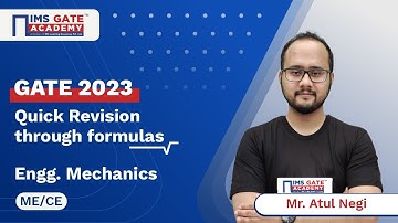 Engineering Mechanics for GATE | Quick Revision through Formulas by Atul Negi Sir