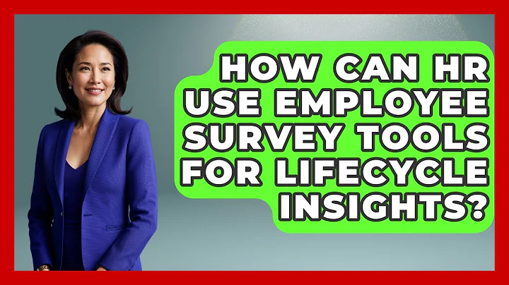 How Can HR Use Employee Survey Tools For Lifecycle Insights? - Office Wellness Insights
