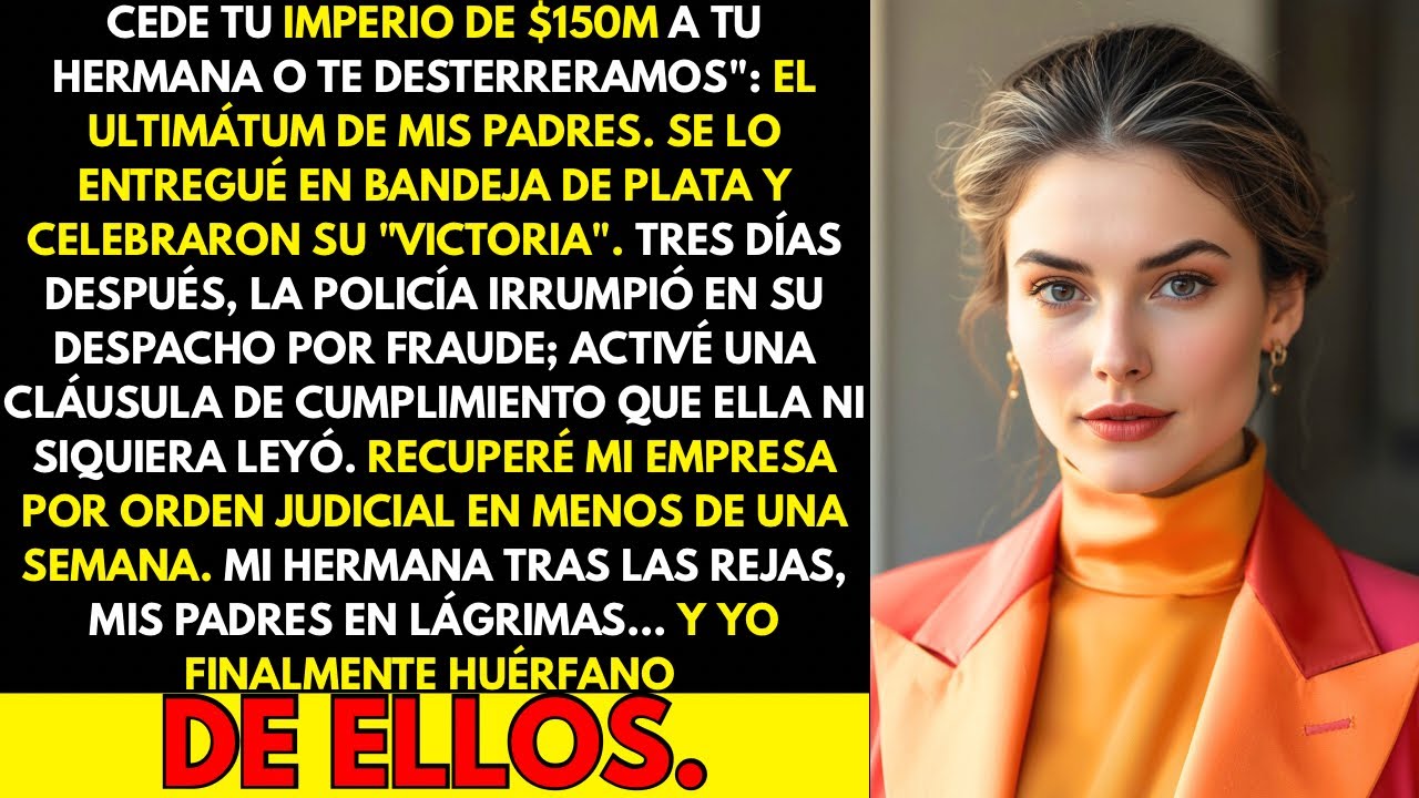 “Da tu negocio de $150M a tu hermana, o tu prohibido de la familia, mis padres dijeron”