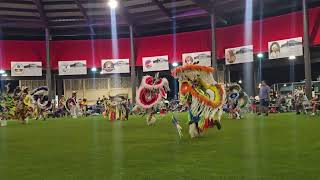 Arikara Celebration-White Shield ND Mens Fancy 1st group, 1st song. Leading Arrow singing