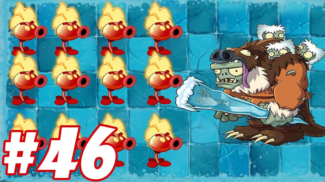 Plants Vs Zombies 2 - Hoa quả nổi giận 2 : Fire Peashooter vs Sloth