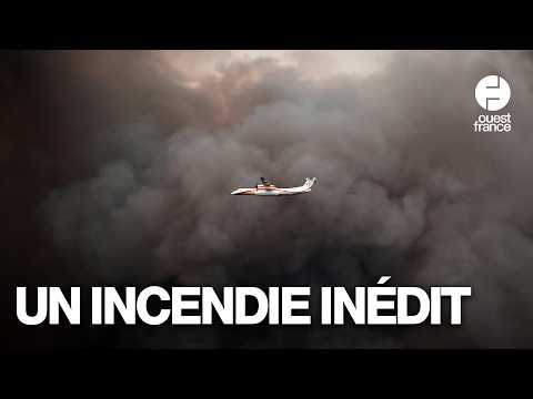 Video Un feu hors normes aux portes de Bordeaux