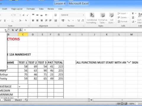 04 Using Spreadsheet Functions - YouTube