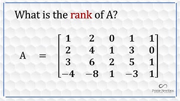 The rank of a matrix
