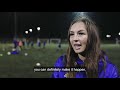 Katie Zelem and Jess Sigsworth visit female footballers at Manchester United's Regional Talent Club