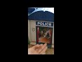 Cat police officer fighting with an intruder  playmobil police station