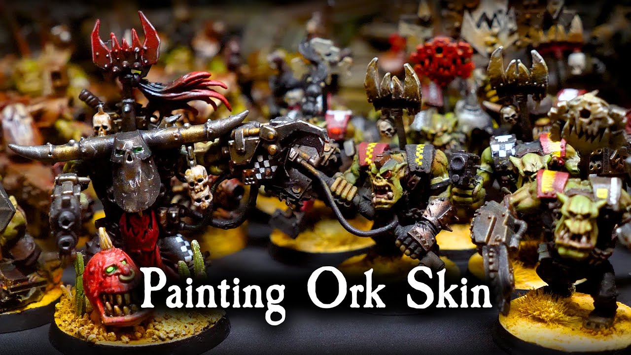 Ork Skin Tutorial (Speed Painting 1000+ Points of Goffs)