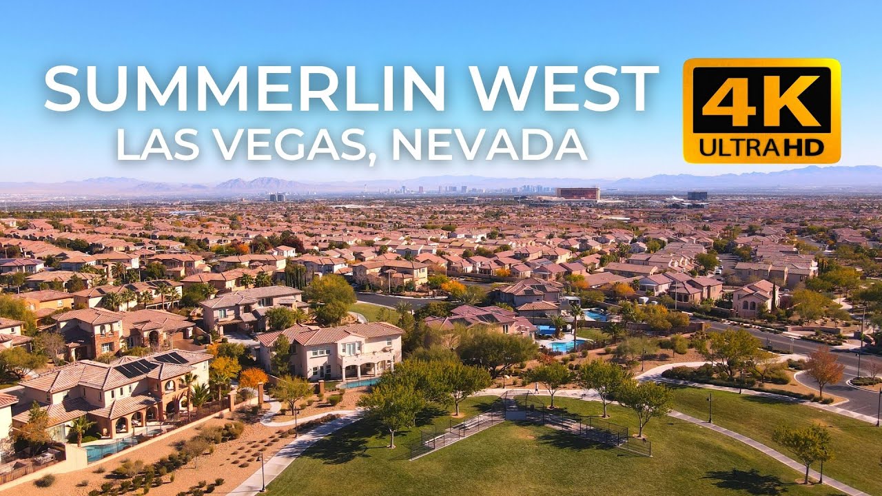 SUMMERLIN WEST Las Vegas, Nevada Beautiful Views 4K HD Drone