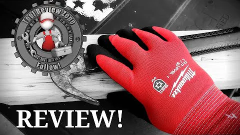 Milwaukee Red Nitrile Dipped Cut Resistant Winter Work Gloves REVIEW! #gloves #toolreviews #ansi