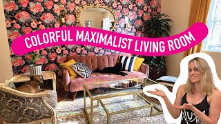 DIY Colorful Renter Friendly Apartment Makeover| Maximalist Living Room