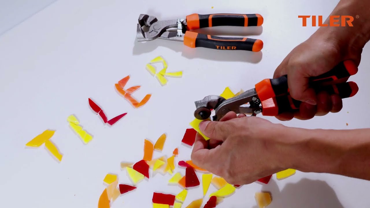 How to Use Tile Nippers?  TILER Heavy Duty Glass Tile Nippers Set