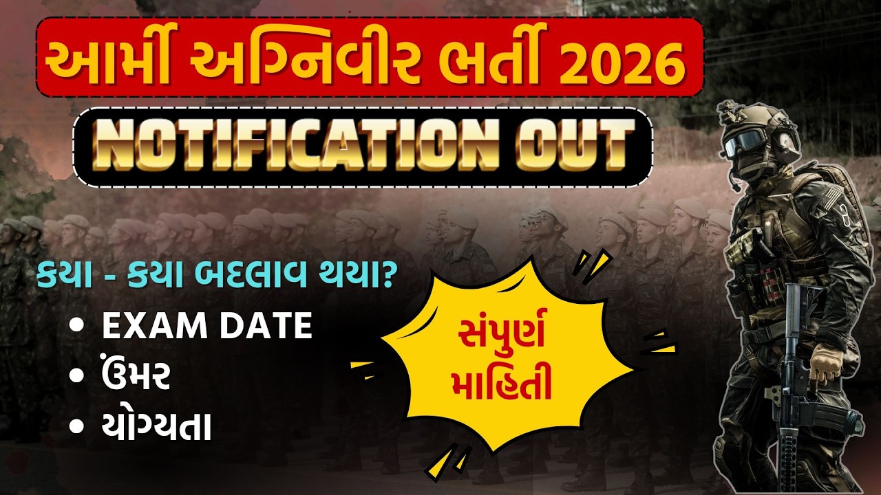 Army Agniveer New Vacancy 2026 | Army Agniveer Syllabus, Age, Exam Pattern Full માહિતી