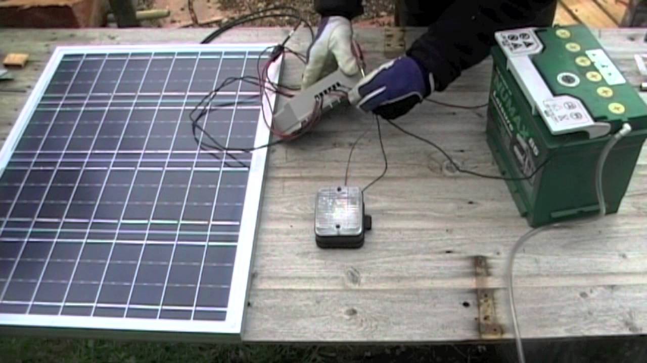 Solar powered shed: 01 Basic solar setup - YouTube