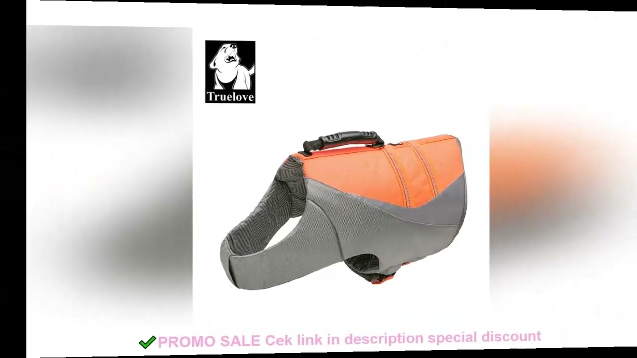 Truelove Pet Swimming Life Jacket Safety Vest for Dog in Summer Fashion Adjustable Reflective in Poo