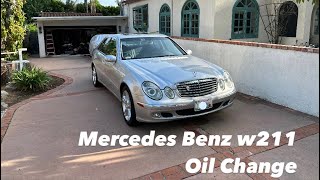 Mercedes Benz W211 Oil Change, E500
