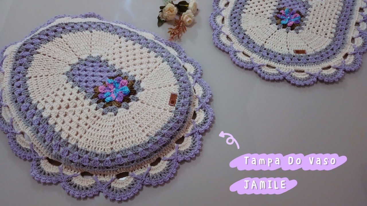 💥TAMPA DO VASO-JOGO DE BANHEIRO JAMILE/PASSO Á PASSO/BASE SUCESSO DO MOMENTO #tutorial #Videoaula  