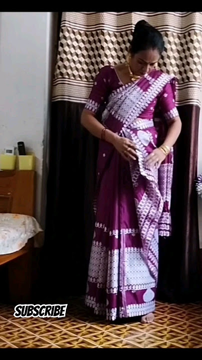 Mekhela draping // #fashionnstyle #saree #drapingsaree #sareedraping #mekhala #mekhaladraping