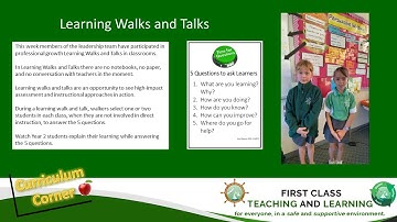 Curriculum Corner: Learning Walks and Talks