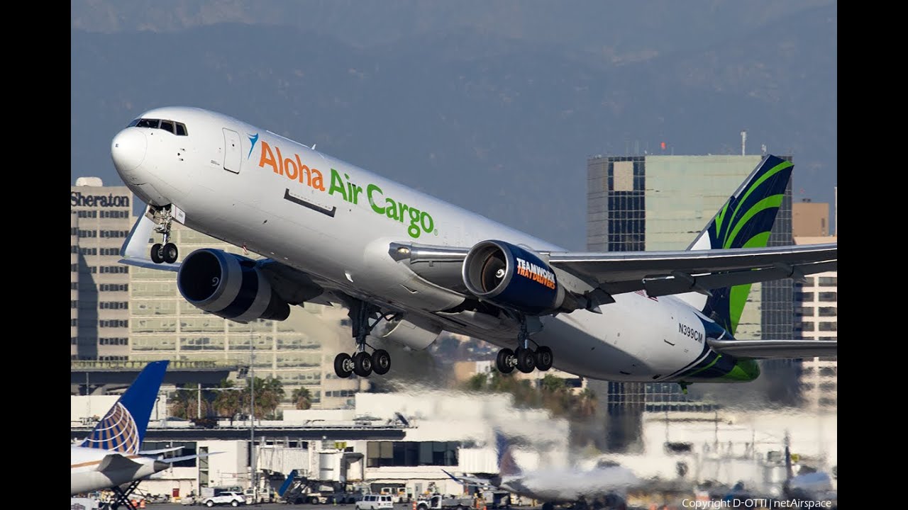 Boeing 767-323 Takeoff Of Aloha Air Cargo's At Mia 