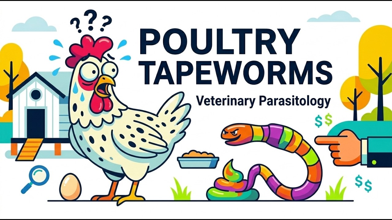 POULTRY Tapeworms  | Veterinary Parasitology | BVSc 3rd Year | ICAR PG | State VO | UPPSC VO