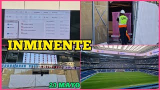 💥 PRUEBAS en las PANTALLAS INFORMATIVAS ⚠️ OBRAS del SANTIAGO BERNABÉU (23 mayo 2024)