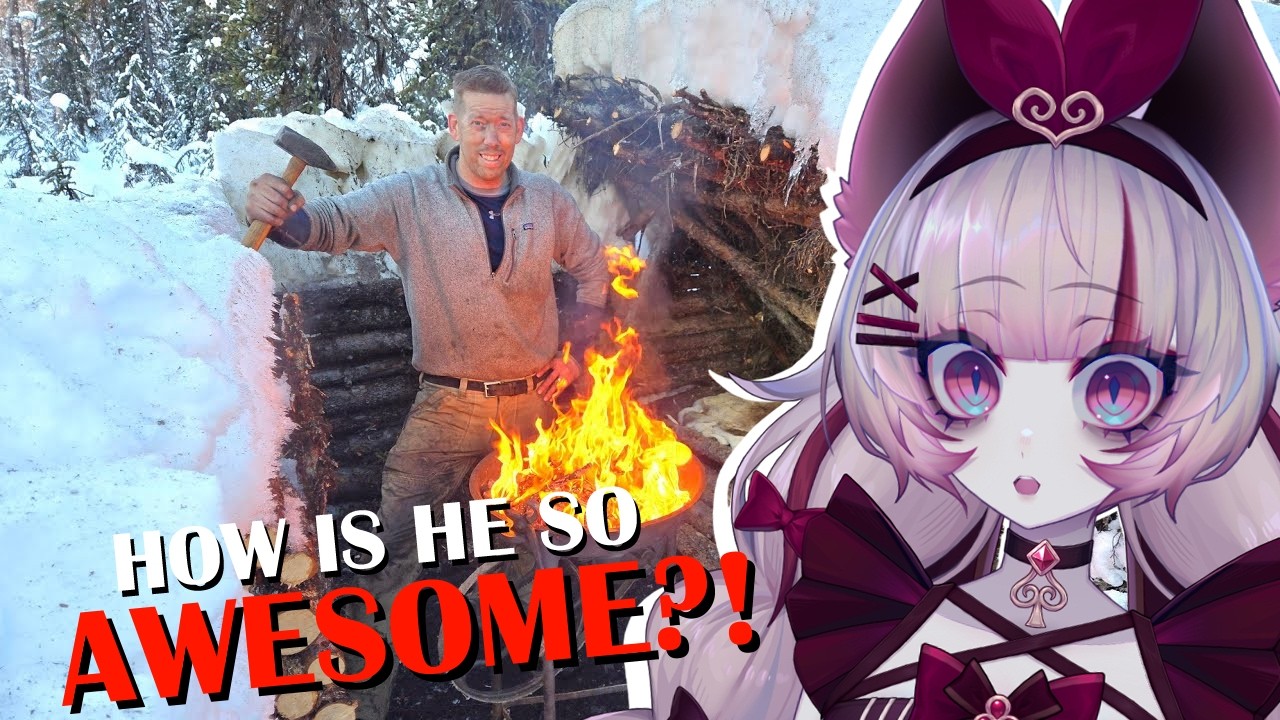 Survival AND Smithing? | Forging a Knife & Survival Camping Alone in the Wilderness | Vtuber React