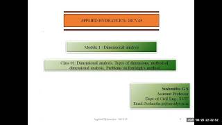 Famous AH: Module 1 - Dimensional analysis_Lecture-01 Profile