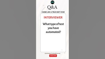 What type of test you have automated ? #seleniumtesting