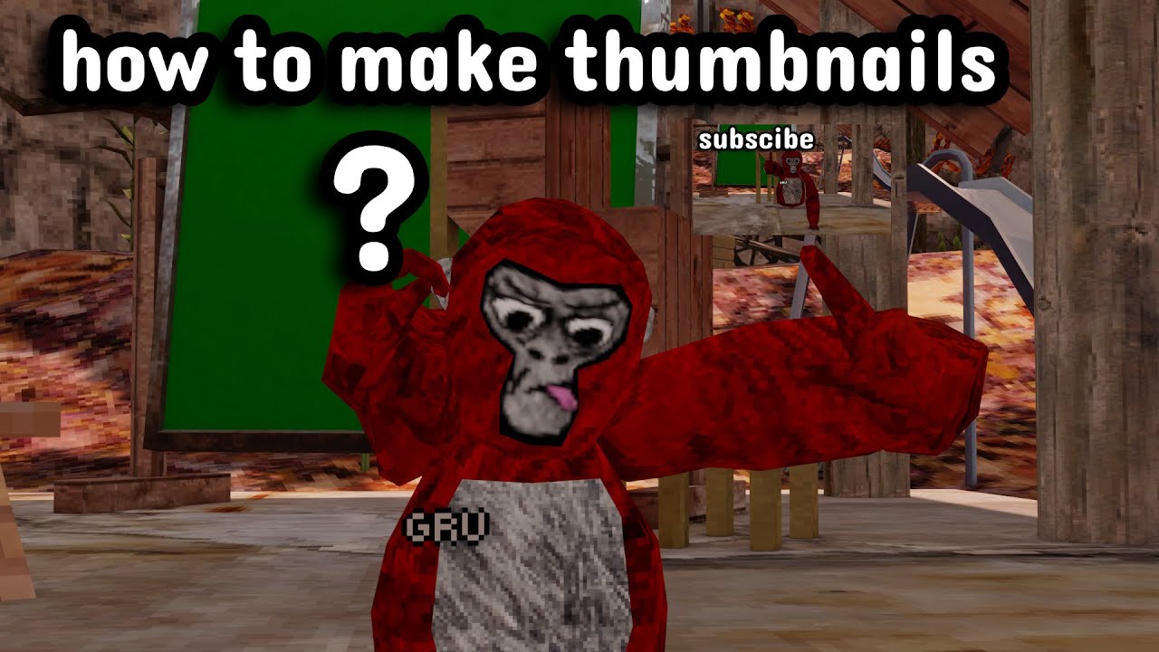 How to Make Gorilla Tag Thumbnail in Blender - YouTube