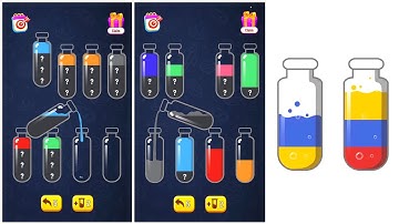 Soda Water Color Sort Puzzle Gameplay 2 , Android Games ios Walkthrough Simulator Think Brain