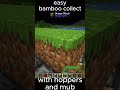 Simple Minecraft Bamboo Farm | Auto Bamboo Collector with Hopper & Mud (Easy Tutorial)