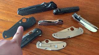 Knife Safari #1: TSA-confiscated pocketknives from the State Surplus Store in Texas. Spyderco! Buck!