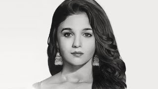 Drawing Alia Bhatt, Pencil drawing time lapse