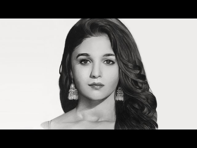 How to draw Bollywood actress Alia Bhatt / pencil sketch / easy drawing /  step by step - YouTube