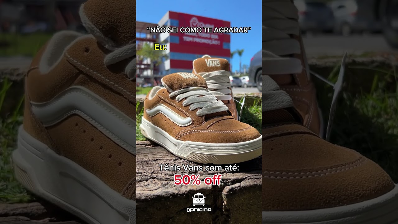 Tênis Vans com até 50% off na loja da Ophicina, aqui no Fernão Dias Outlet ✨🛍️
