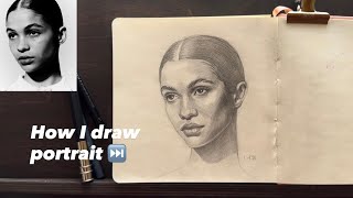 Как я рисую портрет | Portrait Drawing Timelapse