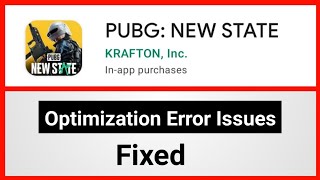 PUBG New State Optimization Error Problem Solved 100% Working Method