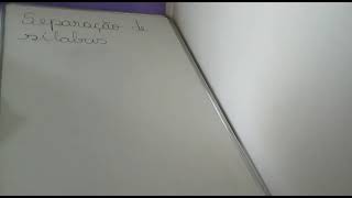 Português - Separação de sílabas - 2° Ano Ensino Fundamental