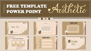 FREE TEMPLATE PPT - 𝘈𝘦𝘴𝘵𝘩𝘦𝘵𝘪𝘤 #3