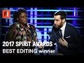 MOONLIGHT wins Best Editing at the 2017 Film Independent Spirit Awards
