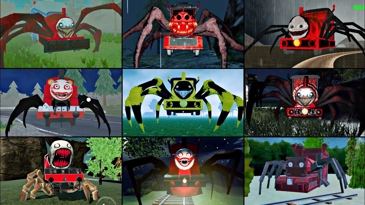 Choo Choo Charles Jumpscares Scary Spider Charlie monster horror train 