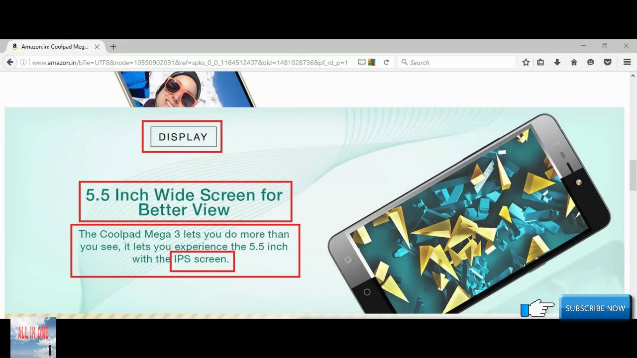Coolpad Mega 3 available on Amazon.in