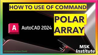 how to use polar array command in autocad