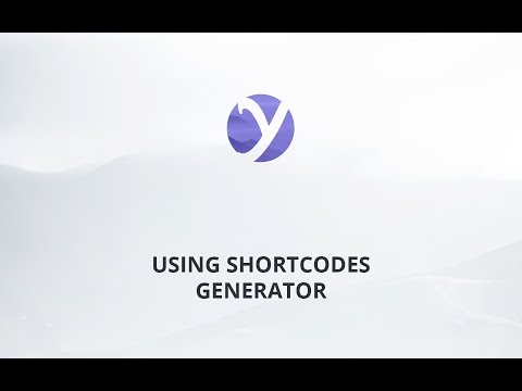 Using Shortcodes Generator