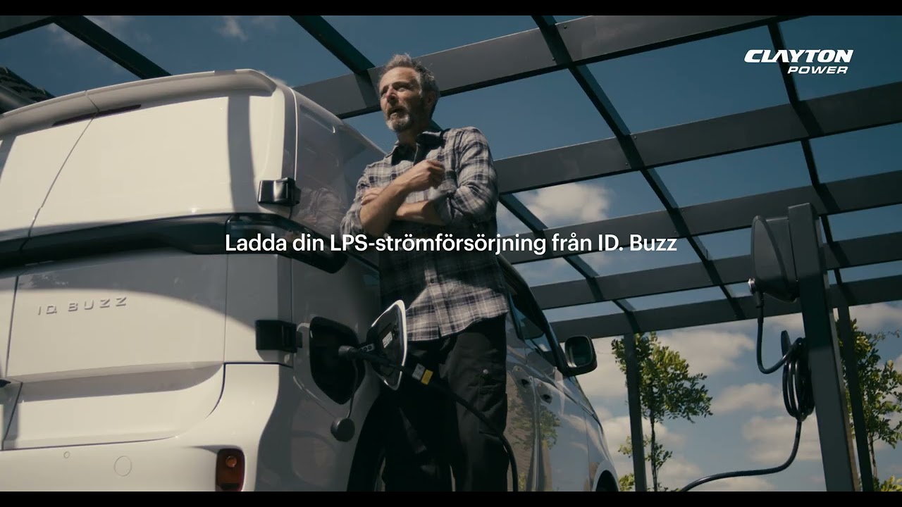 ID. Buzz med 230 V LPS-strömförsörjning från Clayton Power (SE)
