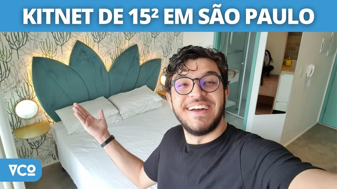 Tour kitnet de 15 m² em São Paulo
