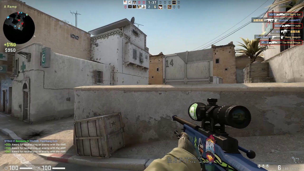 MikTo 4k AWP Dust 2 A Ramp - YouTube